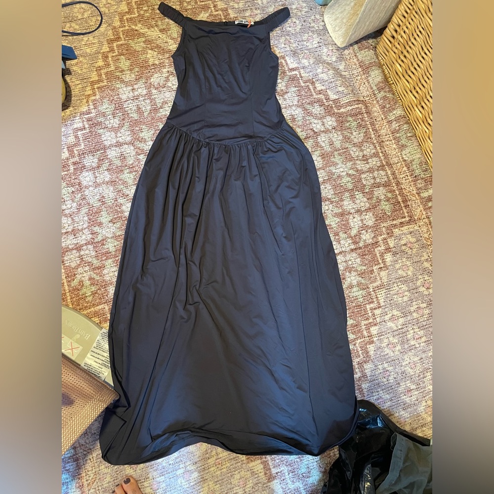 Ciao Lucia drop waist Black Maxi Dress